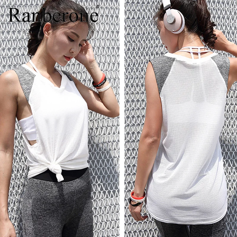 Newly Fashion Sexy Women Yoga Vest T-shirt Sleeveless Fitness Yoga Shirts Quick Dry Athletic Running Sports Vest Workout T Shirt