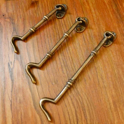 Прочная латунная Античная бамбуковая ветрозащитная защелка с петлей для