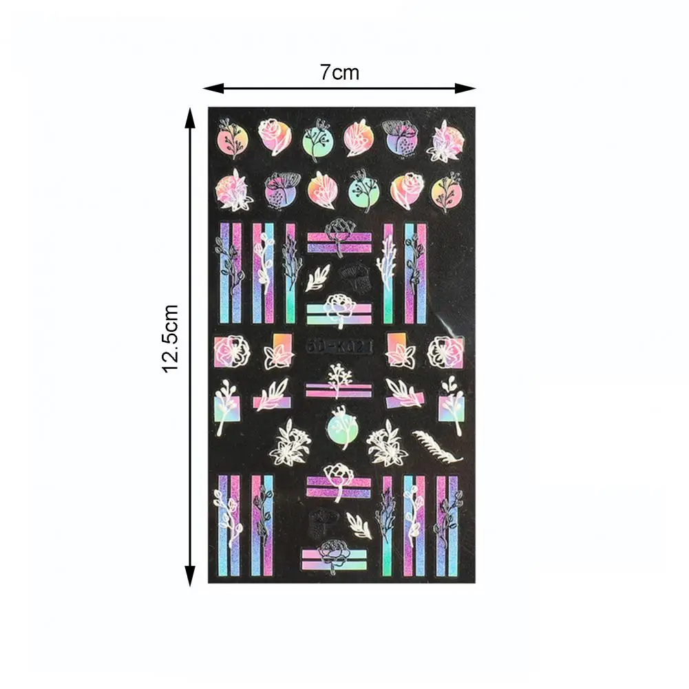 

Transfer Decals Flower Design Accessories Paper Colorful Nail Art Sticker Makeup Tools for Party