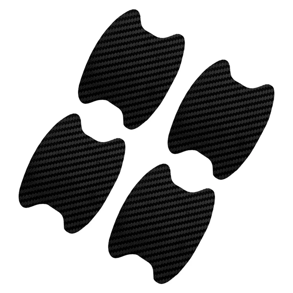 4 шт. Новая защитная пленка для дверных ручек из углеродного волокна наклейка на