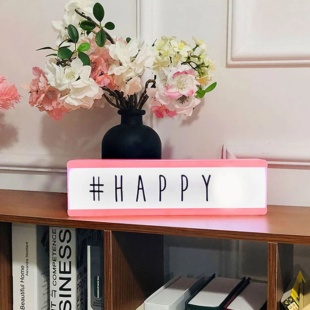 DIY светодиодный Ночной светильник с 83 шт. буквенными узорами подарочные карточки