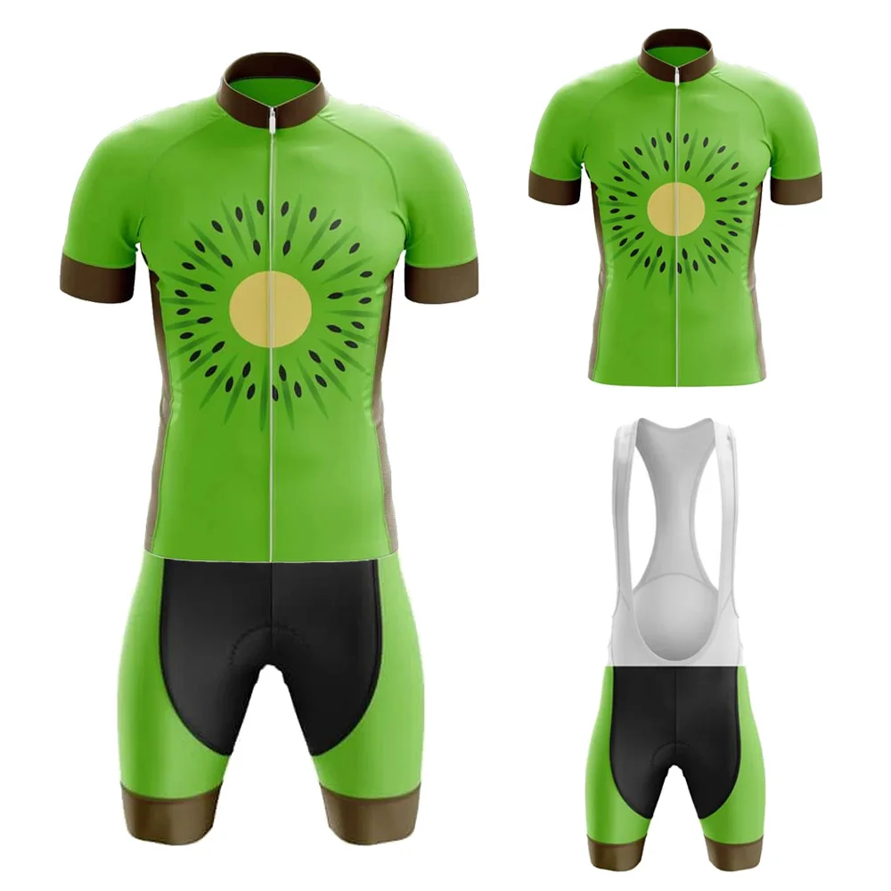 

Kiwi Fruit Summer Ciclismo Masculino Cycling Jersey Bib Shorts Gel Breathable Pad Maillot Ciclismo Hombre Bicicleta De Montaña