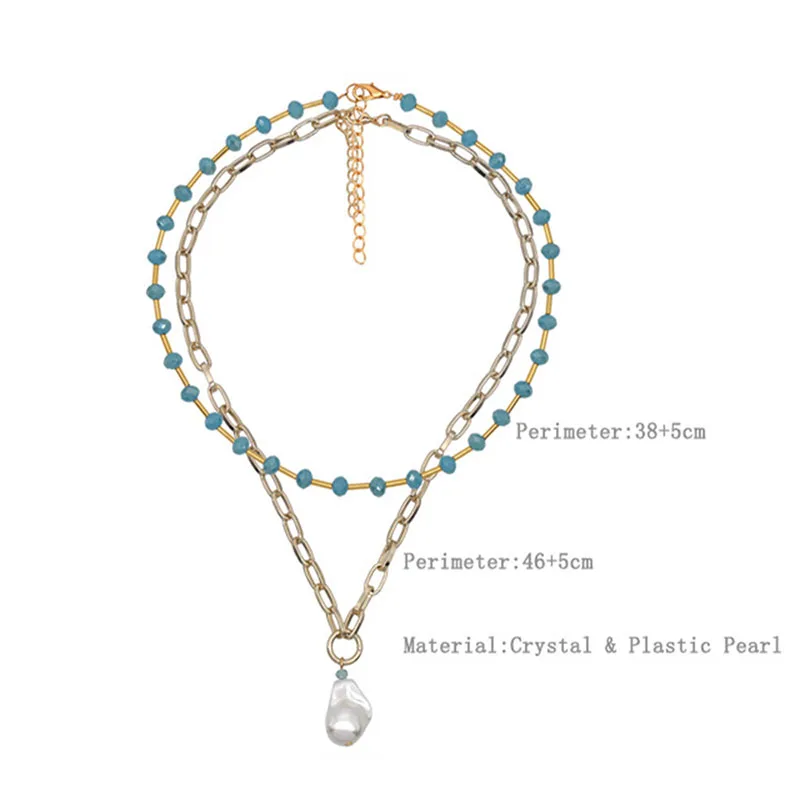 Meetvii стеклянные бусины из хрусталя женское ожерелье чокер богемное массивное