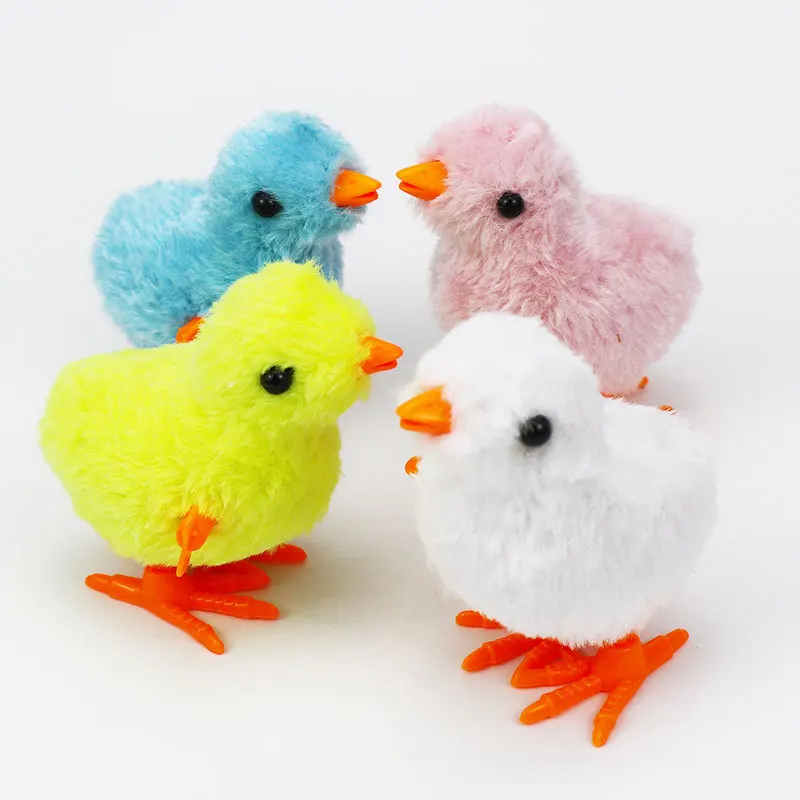 Funny Wind-Up Chicken Clockwork Walking Toys Cute Hopping Jumping Chicken for Kids Baby Children Brain Game Gifts