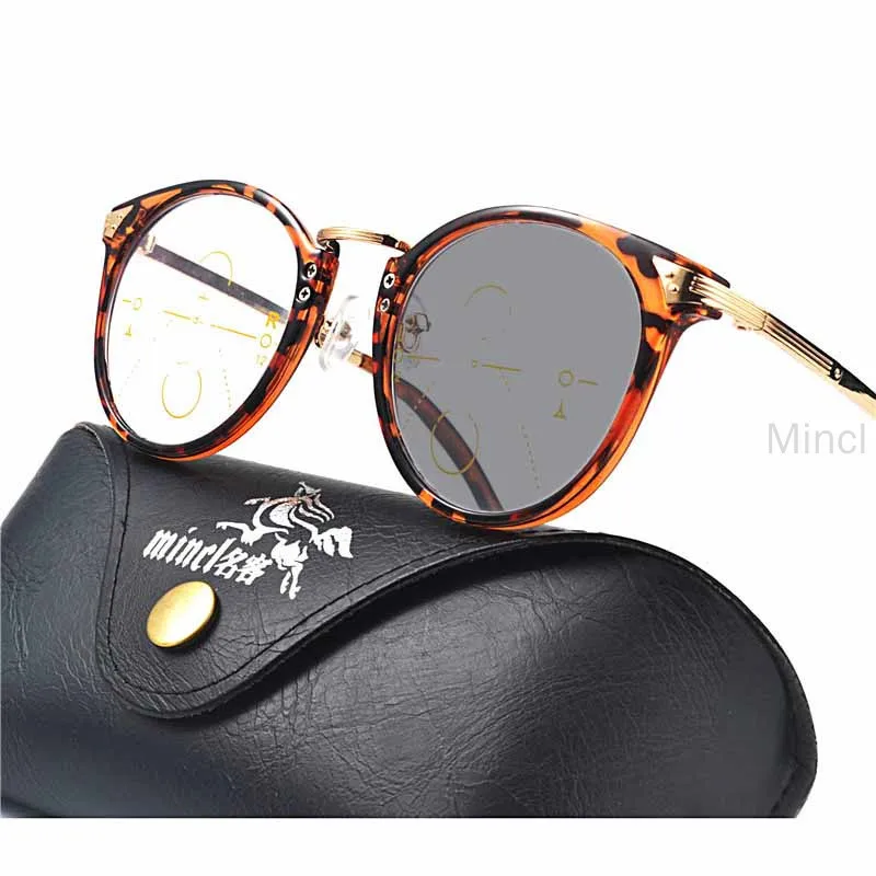 Новинка 2019 классические простые круглые прогрессивные очки для чтения модные