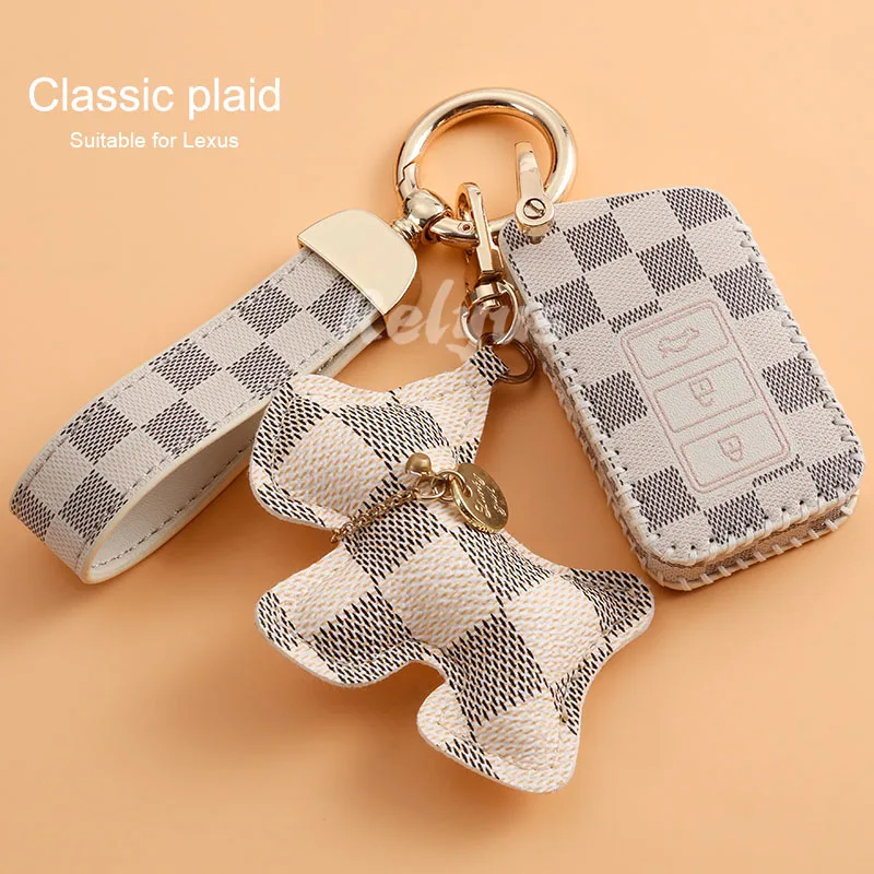 

Leather Car Smart Key Case Cover For Lexus LX IS GS RX300 RX450 2016 2017 2018 2019 NX 2020 3 Button Styling Auto Accessories
