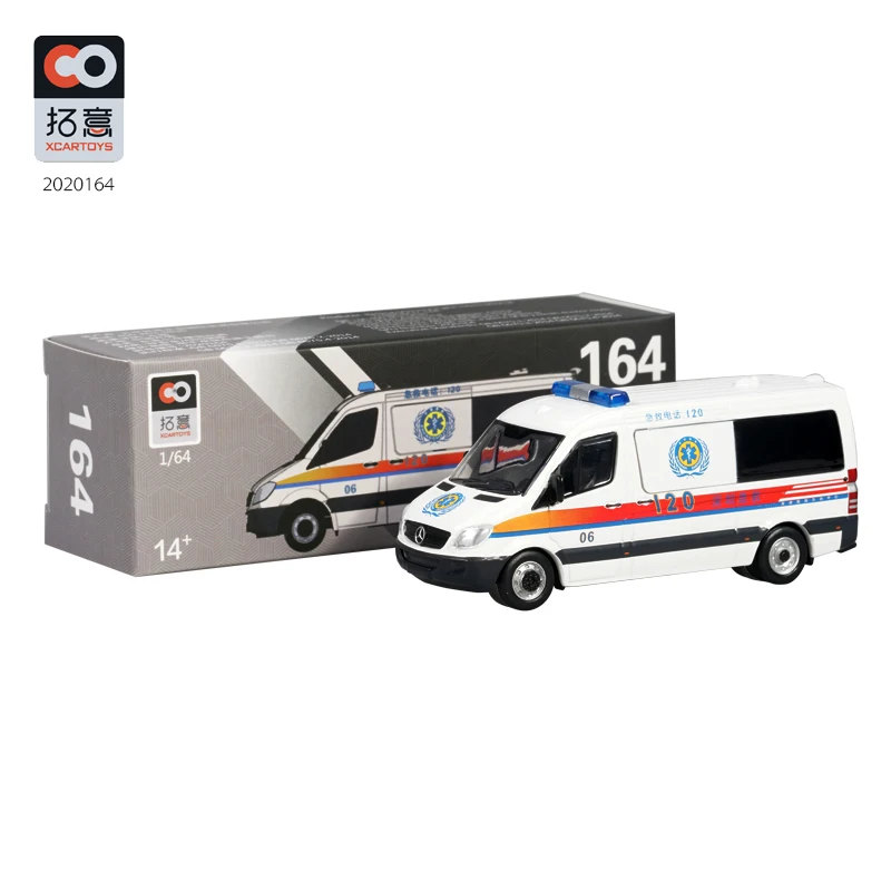 

Xcartoys 1/64 Benz Link скорая помощь литье под давлением коллекция литья под давлением искусственный сплав