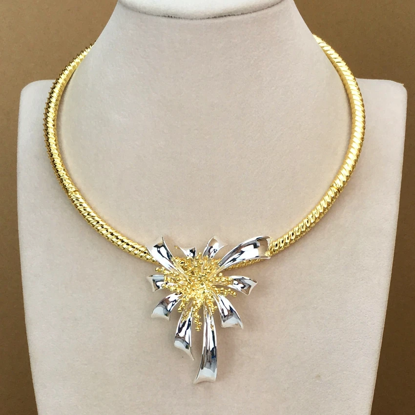 Yuminglai FHK10270 цветочный дизайн роскошный модный Дубай набор украшений для женщин