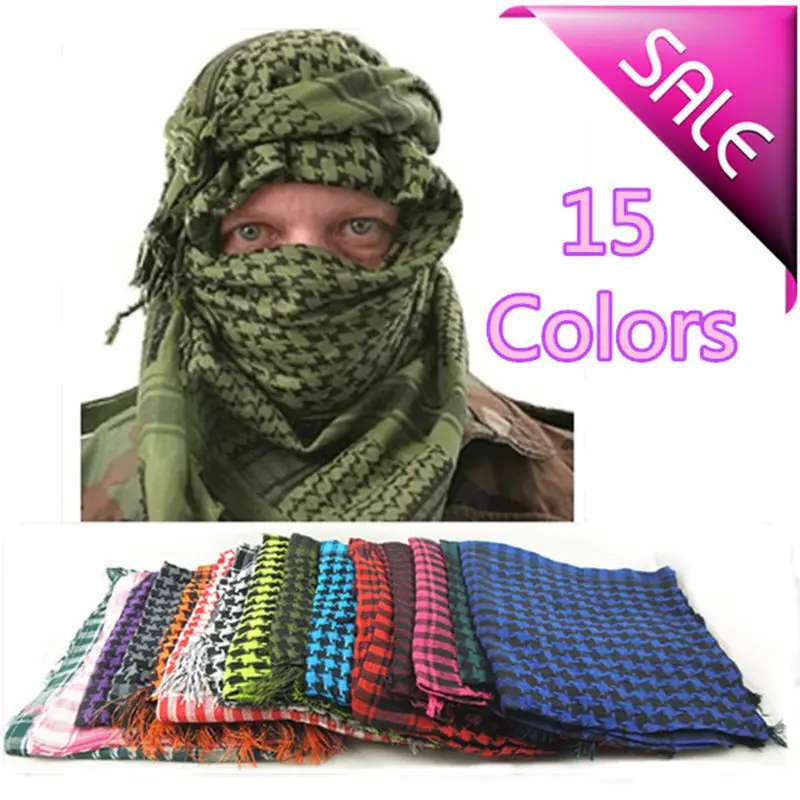 15 цветов военный шема шарф Тактический Арабская Куфия арабский хлопок 1 шт|cotton
