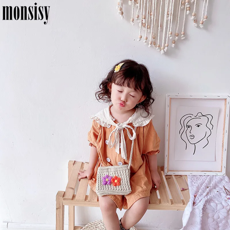 Monsisy/Зимняя шерстяная сумка через плечо для мальчиков и девочек вязаная сумочка