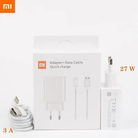 xiaomi fast charger 27w original eu qc 4 0 turbo quick charge adapter usb type c cable for mi 9 9t pro k20 pro mi note 10 lite
