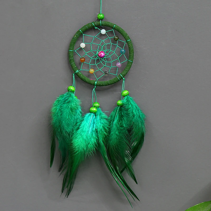 

Wall Hanging Hot Sale Vintage Dreamcatchers Decoration For Car Retro Feathers Circular Feather Home Decoration Dream Catcher 1PC