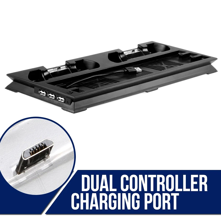 Вертикальный игровой контроллер для консоли PS4 Pro зарядное устройство джойстика