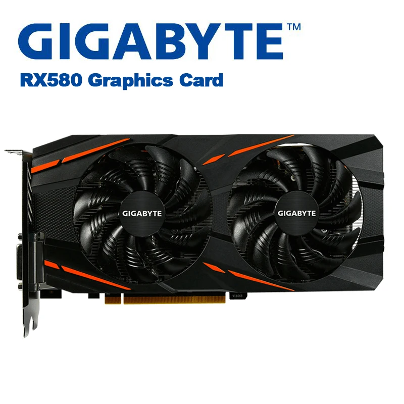 Видеокарта GIGABYTE RX580 8 Гб 128 бит GDDR5 видеокарты для AMD RX500 серии VGA карты DisplayPort HDMI DVI