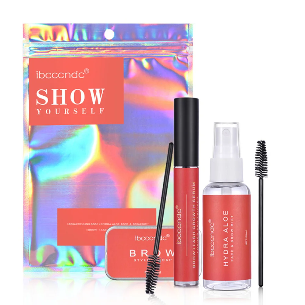 

4pcs Eyebrow Styling Soap Set Growth Cosmetic Gel Waterproof With Brush Eyelash Extension Dye Long Lasting Tint Mascara Cream