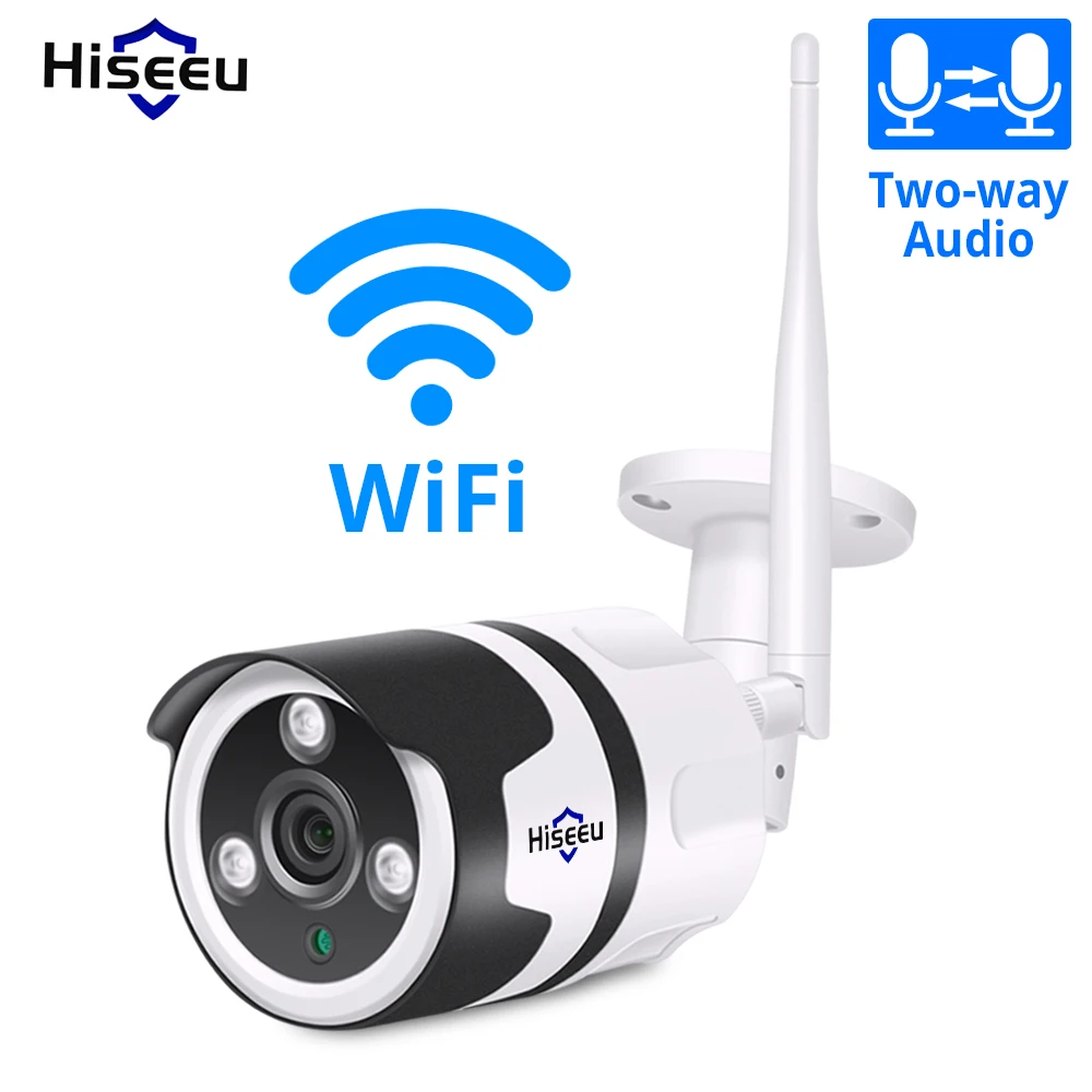 Hiseeu Открытый Wi Fi IP Камера 1080P открытый Водонепроницаемый 2.0MP Беспроводной