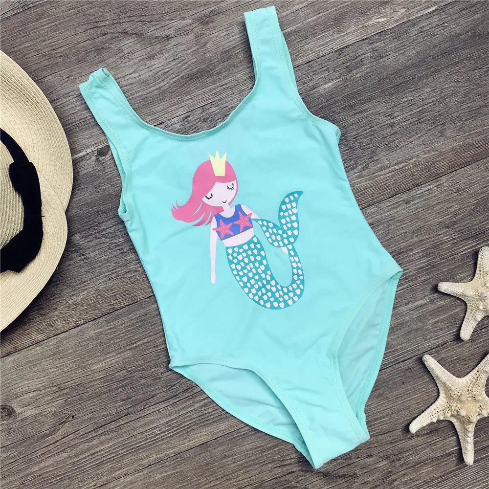 Детский слитный купальник Seagm купальный костюм Русалочки для девочек Блестящий с