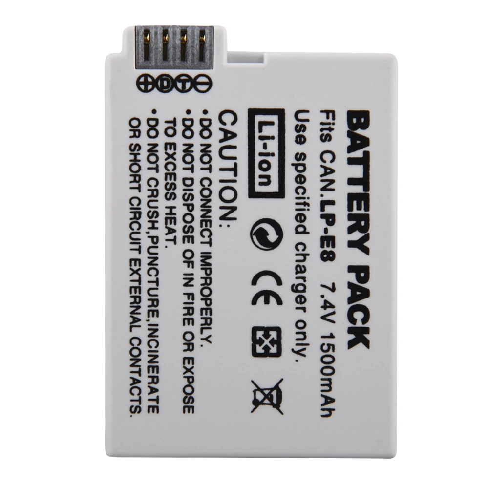 

1500mAh Battery for Canon Camera Digital Camera Battery for Canon EOS 600D 650D 550D 700D T4i T5i Rebel T2i Replacement Battery