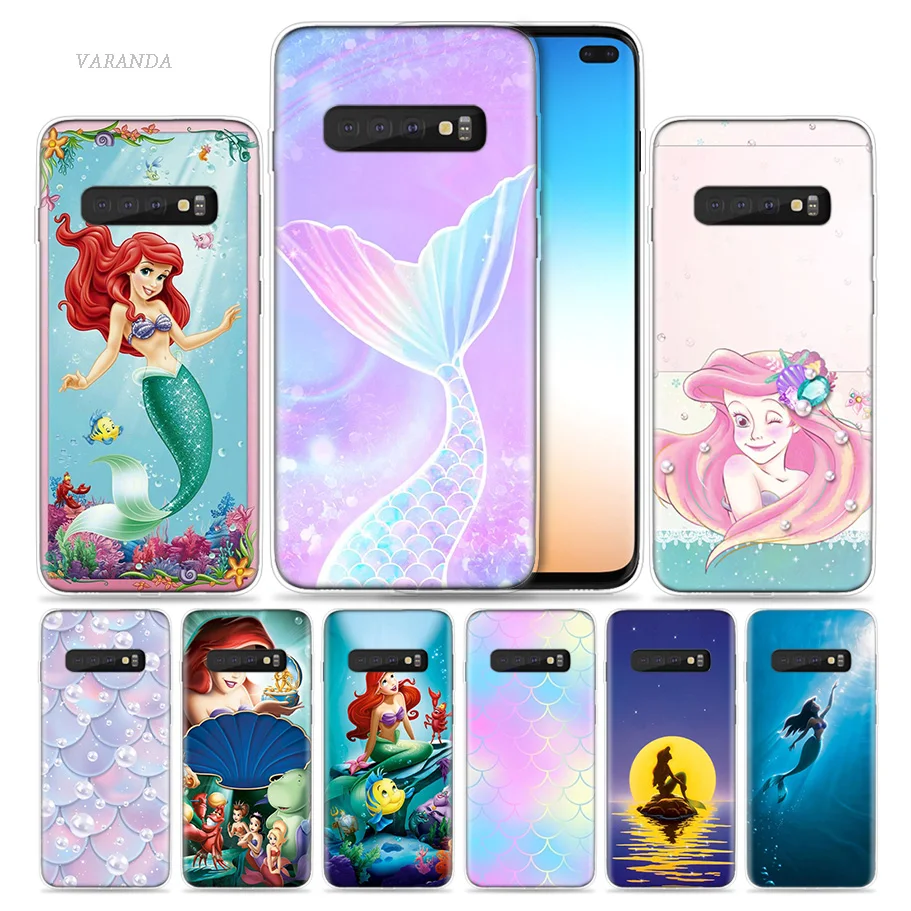 Чехол с русалочкой для samsung Galaxy Note 10 S10 5G S10e S8 S9 S7 8 9 J4 J6 Plus силиконовый чехол для телефона Schale
