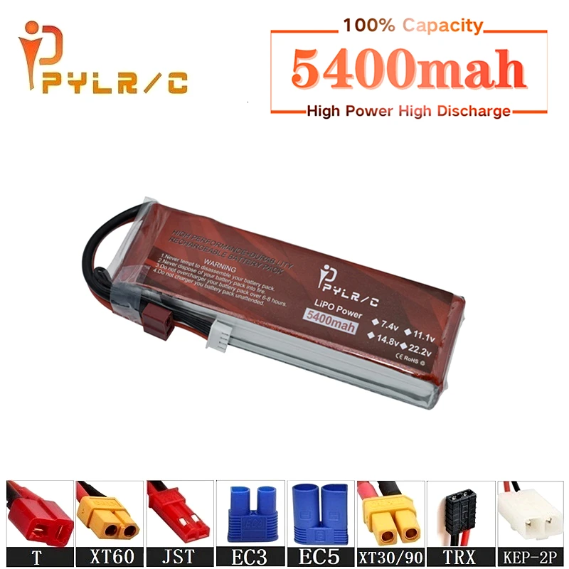 Высокая скорость 11 1 v 5400mAh литий полимерный Батарея для радиоуправляемого
