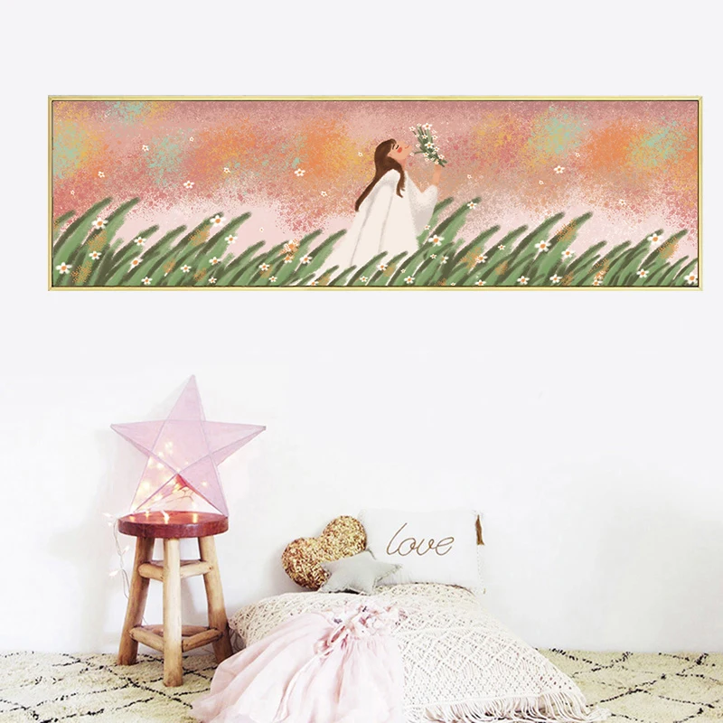 Картина на холсте с изображением сказочной страны чудес девушек цветов плакаты