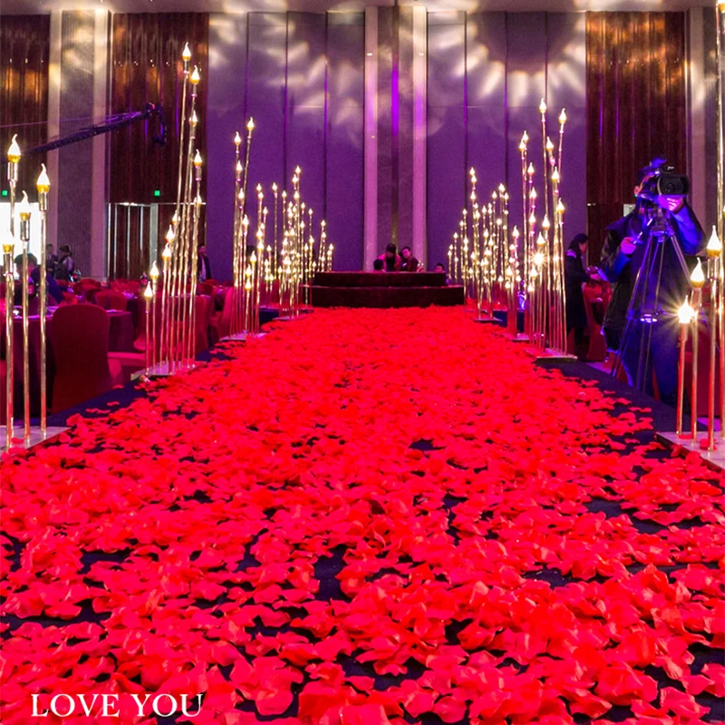 2000 свадебные украшения шелковые лепестки роз вечерние подарок на Новый год