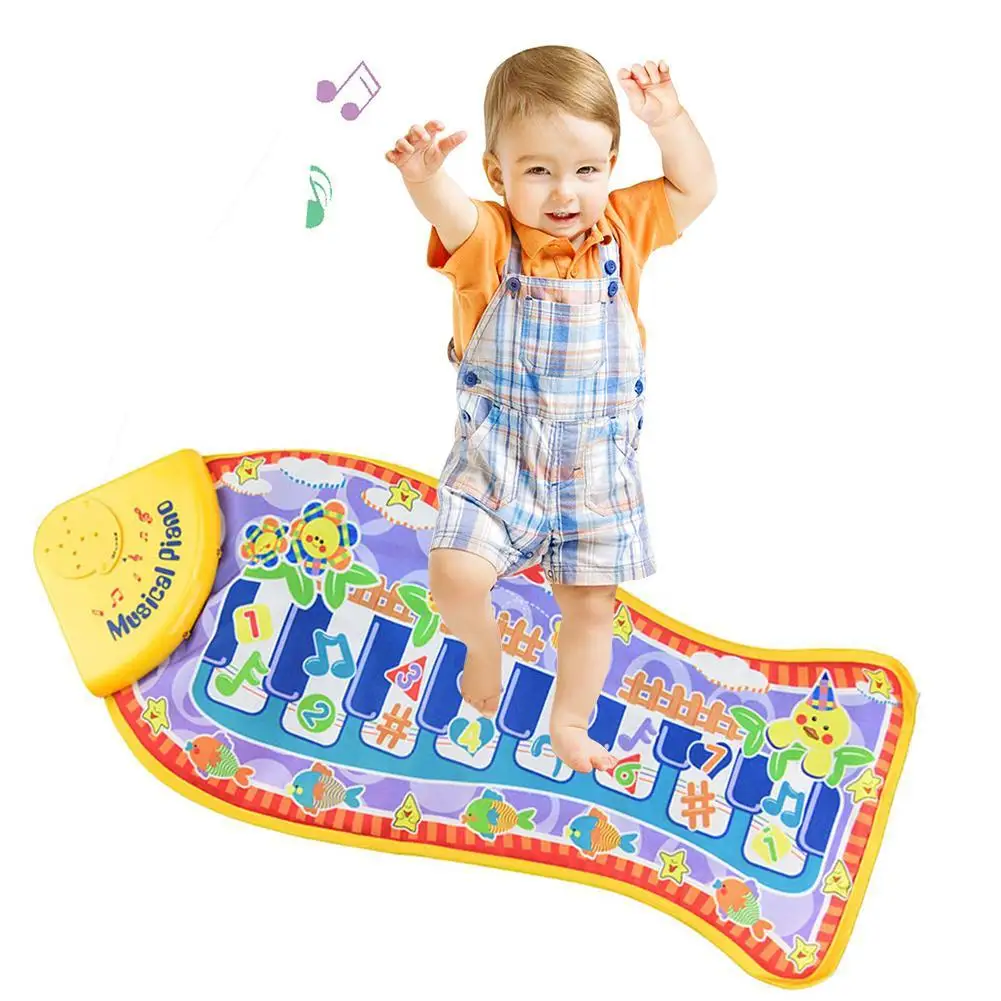 

Kids 8 Keys Cartoon Fish Shaped Electric Music Piano Mat Pad Baby Carpet Toy Play Mats