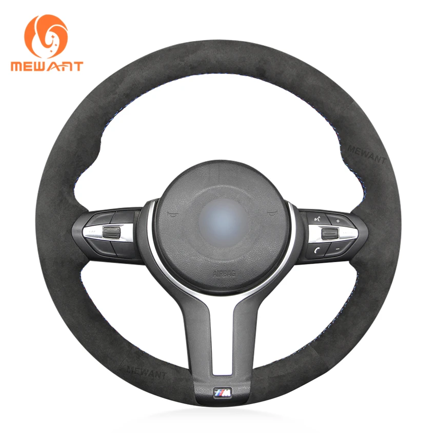 Черный Алькантара темно серый чехол рулевого колеса автомобиля кобура для BMW M Sport