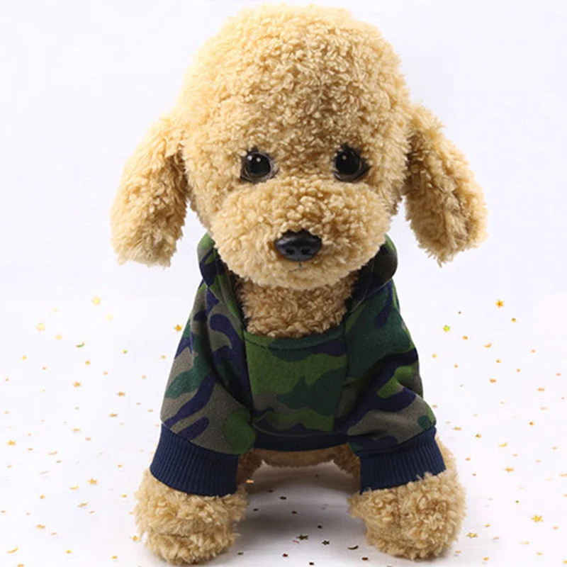 Камуфляжная хлопковая толстовка для домашних животных пальто модный костюм