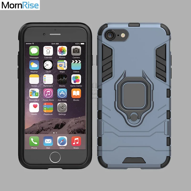 Для iPhone 11 чехол Гибридный Прочный в виде брони с металлической палец кольцо