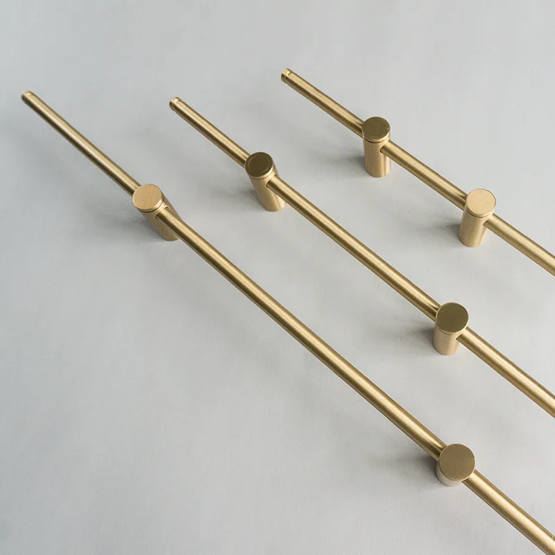 Длинные латунные ручки для мебели кухонного шкафа гардероба золото дверцы ящика