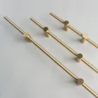 Длинные латунные ручки для мебели, для кухонного шкафа, шкафа, гардероба, золото ручки для дверцы ящика пробы