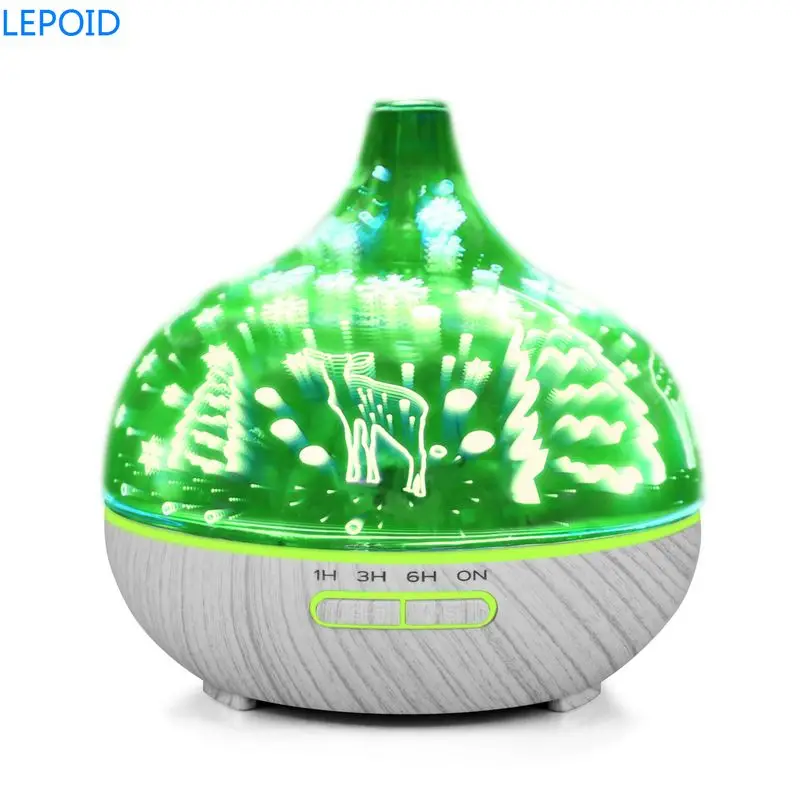 LEPOID 400 мл 3D стеклянный диффузор для масла премиум ультразвуковой увлажнитель