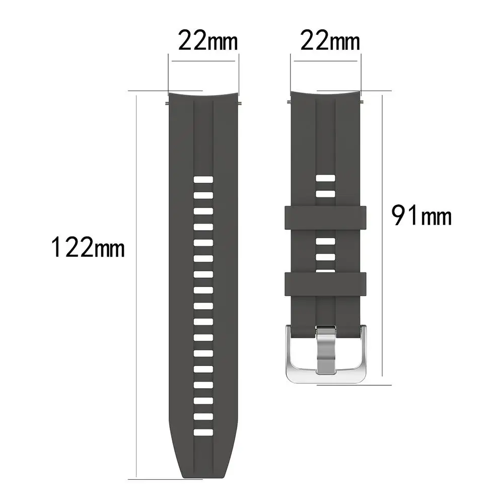

22mm Silicone Watch Band Bracelet Wrist Strap Replacement Comfortable to Wear Durable Simplicity Soft for Amazfit GTR 47mm
