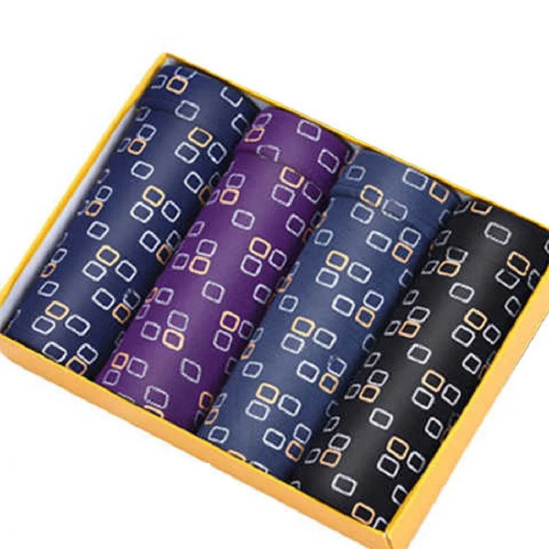 Трусы-боксеры мужские из модала мягкие шорты-боксеры с бамбуковым принтом нижнее