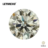 letmexc super white top d colorless moissanite loose stone lab diamond vvs1 3 excellent round brilliant cut with gra report