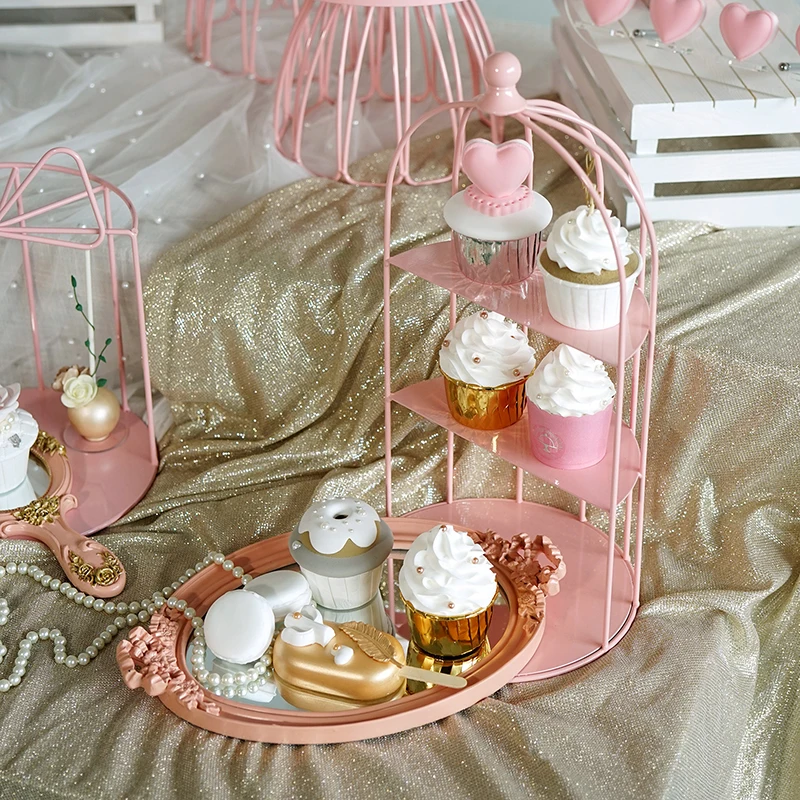 Розовое платье принцессы на свадьбу и день рождения для девочек Baby Shower вечерние