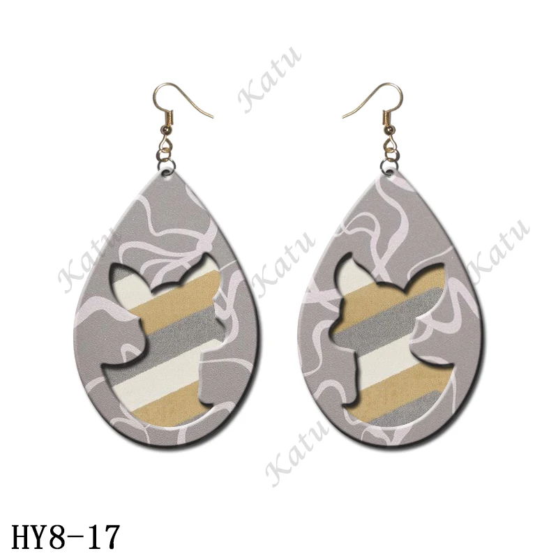 HY8-17 10 типов сережек(Размер: 2 дюйма/2,25 дюйма/2,5 дюйма/2,75 дюйма/3 дюйма) деревянные формы подходят для обычных высечных машин - Цвет: HY8-17