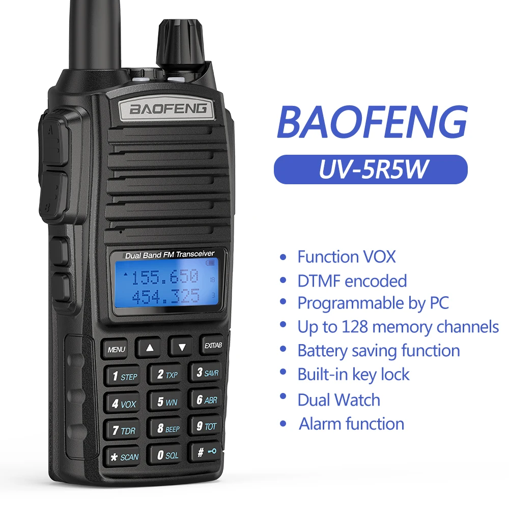 Baofeng UV-82 5 Вт Dual PPT иди и болтай Walkie Talkie VHF/UHF Band Портативный CB Ham станции UV-5R UV-9R секс