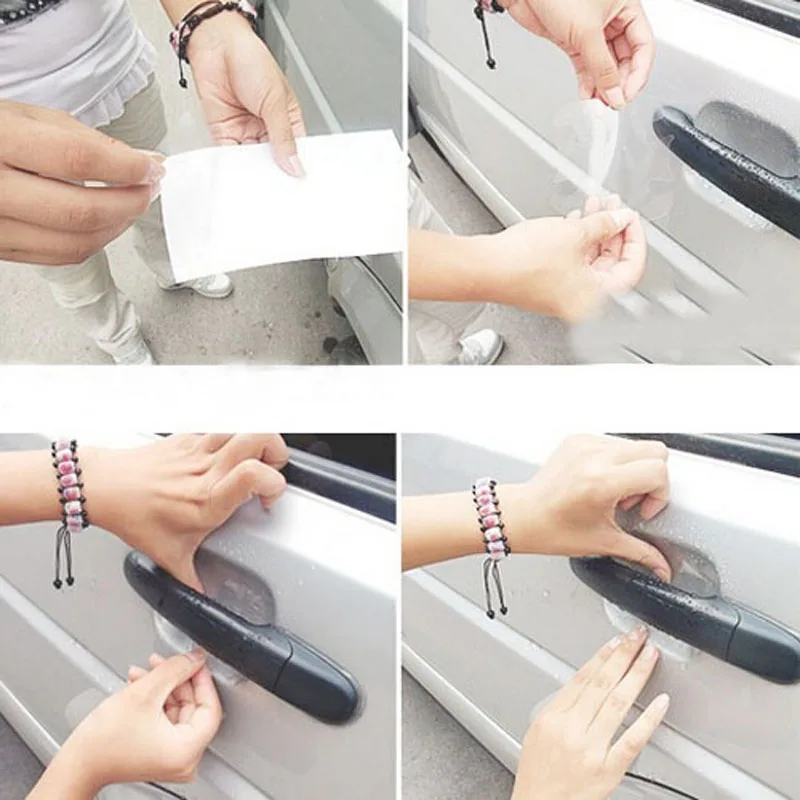 

4pcs Invisible Car Door Handle Scratches Automobile Shakes Protective Vinyl car Protector Films car Handle Protective stickers