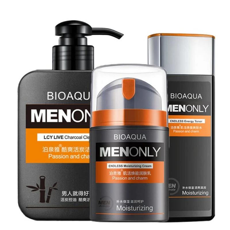 Новинка 3 шт. уход для лица мужчин набор макияжа модный мужской косметики тоник