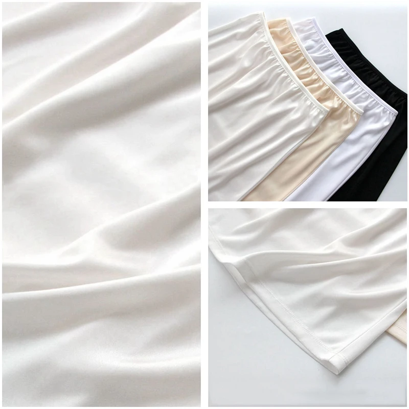 

Women Black Bottom Anti-Permeable Skirt Lining Anti-Glare Silks Slip Skirt Good-Looking Hundred Towers College Style J55