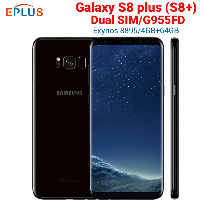 Совершенно новая глобальная версия 4 Гб 64 Гб samsung Galaxy S8 plus S8+ G955FD мобильный телефон с двумя sim-картами 6," NFC 4G LTE Android смартфон