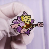 magical sponge hard enamel pin cartoon rock punk sponge metal brooch pins collect badge accessories