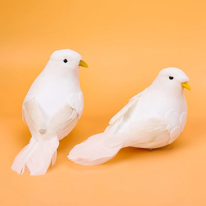 Creative Simulation Ornament Bird Statue Animal Sculpture Crafts Home Furnishing Garden Decor Pigeon Figure Doves Figurine | Дом и сад