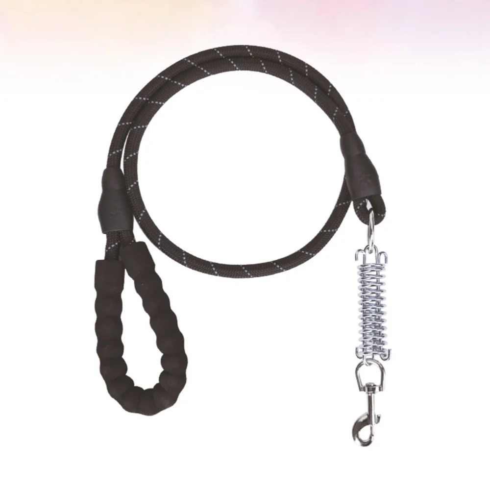 

140cm Retractable Dog Leash Explosion-proof Spring Cushioning Pet Leads Puppy Medium Dogs Training Rope (Black)