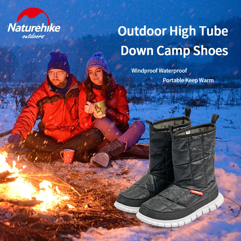 Naturehike/зимняя обувь высокие зимние ботинки для мужчин и женщин с гусиным пухом 5 ~-5