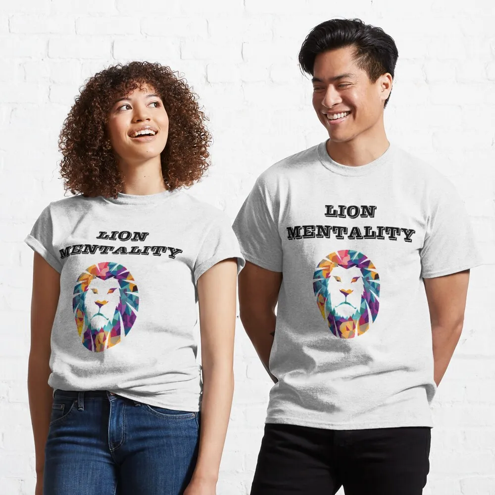 

Tops T Shirt Women LION MENTALITY shirt Classic T-Shirt