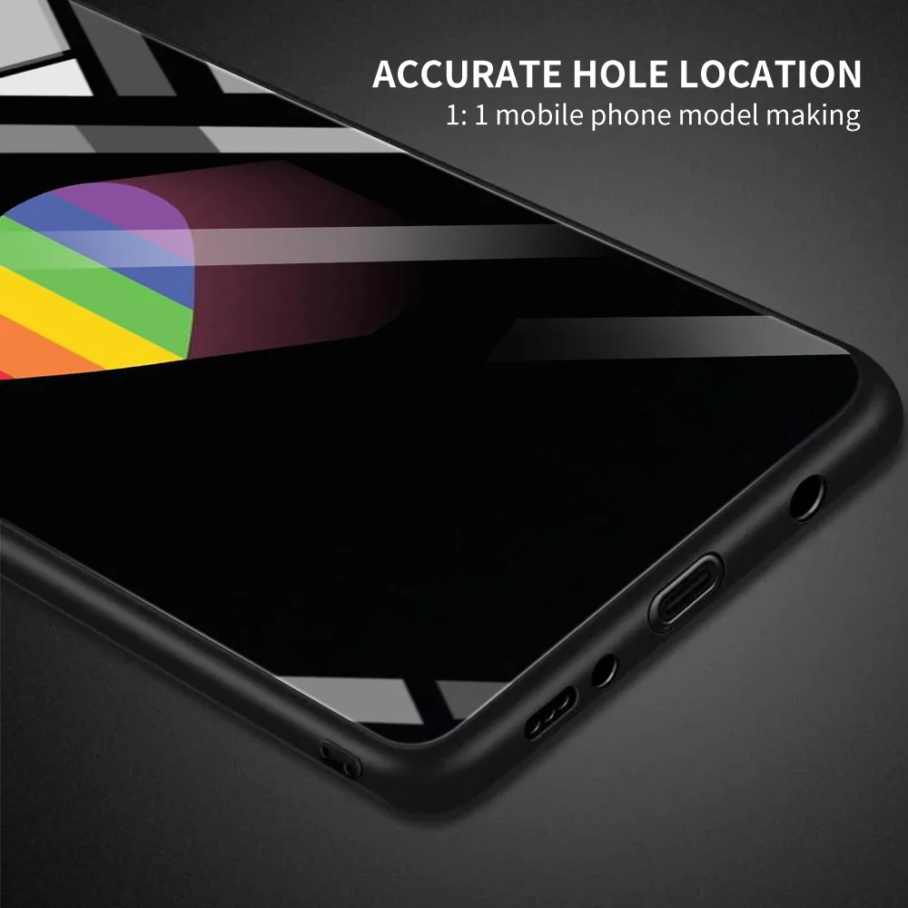 Прозрачный стеклянный чехол для телефона Samsung Galaxy A21s A11 A51 A71 A72 A91 A81 A01 A52 с черной