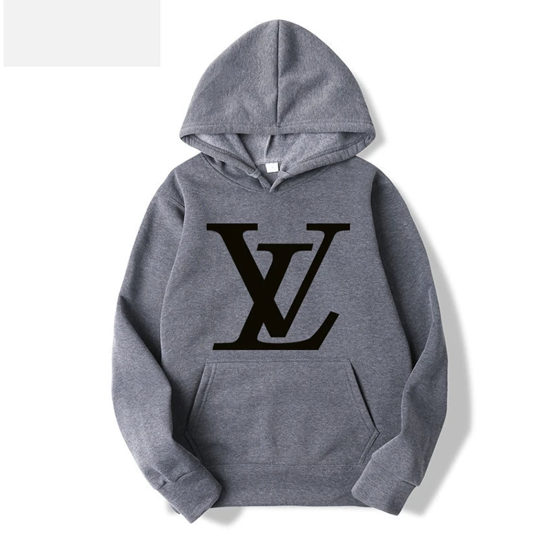 

High-end hooded sweater men's and women's fashion solid color red black gray pink autumn and winter fleece hip-hop hoodie men's